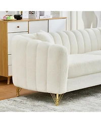 Streamdale Furniture 85" Chenille Sofa, 3 Seater Deep Couch, Tufted