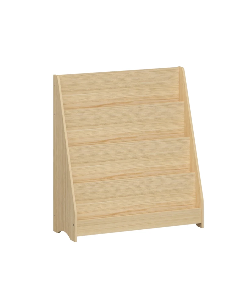 Streamdale 4-Tier Kids Bookshelf, Toddler Book Display, Natural