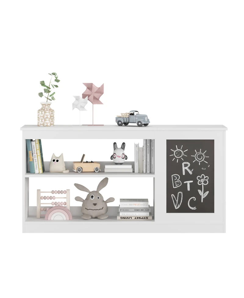 Streamdale Kids Bookshelf Toy Storage Cabinet Chalkboard - White Organizer