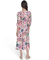 Calvin Klein Women's Faux Wrap Midi Dress