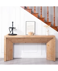 Streamdale Furniture 62" Modern Rustic Console Table – Solid-Look Engineered Wood Entryway Table
