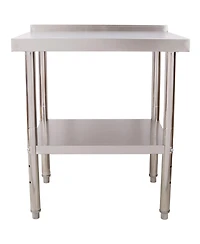 Streamdale Furniture Stainless Steel Prep Table 30x24x35.5" w/ Backsplash