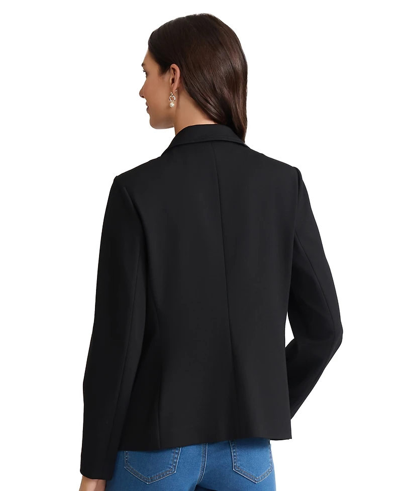 Jones New York Women's Button Front Double Breasted Compression Jacket