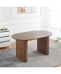 Streamdale Furniture Streamdale Mdf Pedestal Dining Table - Modern Style for 4-6