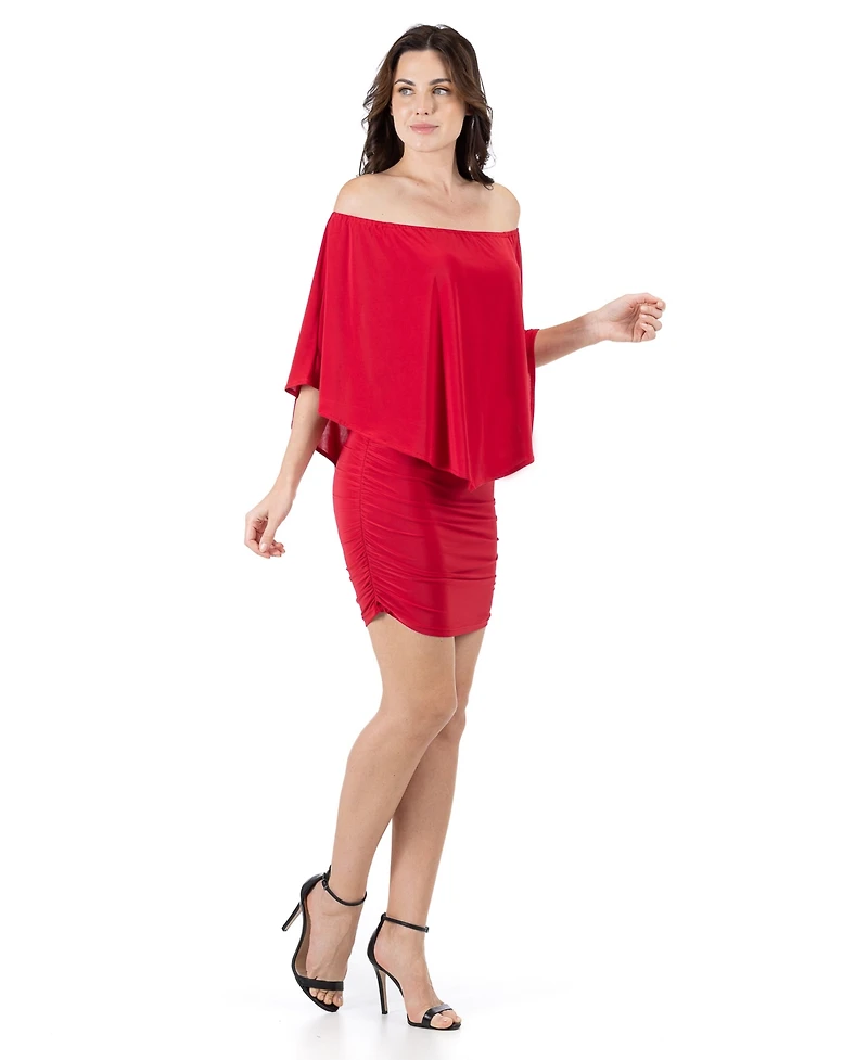 24seven Comfort Apparel Convertible Women's Bodycon Mini Dress