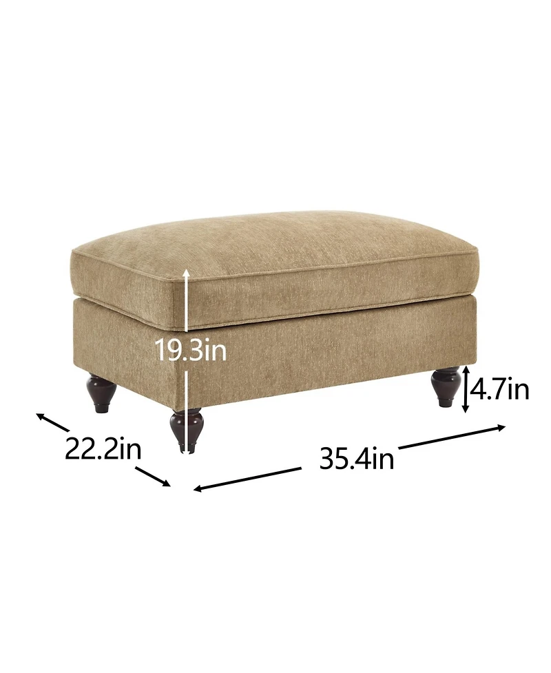 Streamdale Furniture Ottoman Chenille -Light Coffee
