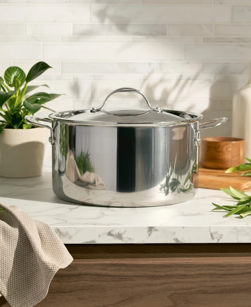 Anolon EverLast Stainless Steel 10.75" Tri-Ply Clad Stockpot