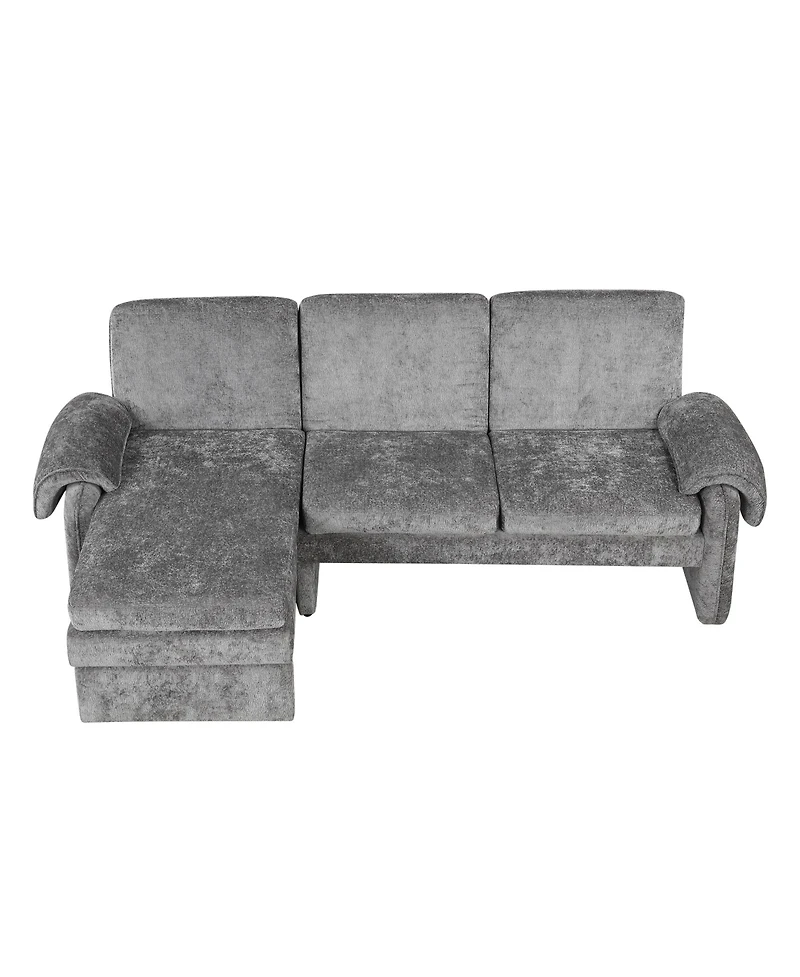 Streamdale Furniture 94" Convertible Futon Sofa Bed Chaise & Pillows