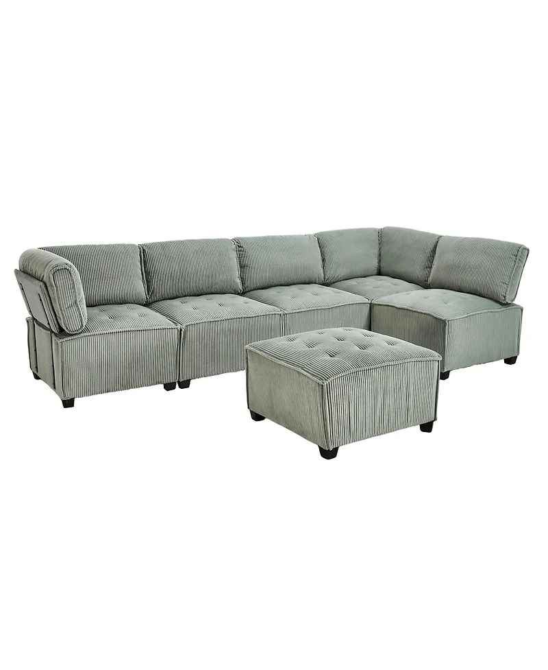 Streamdale Furniture U-Shaped Modular Sectional Sofa with Reversible Chaise