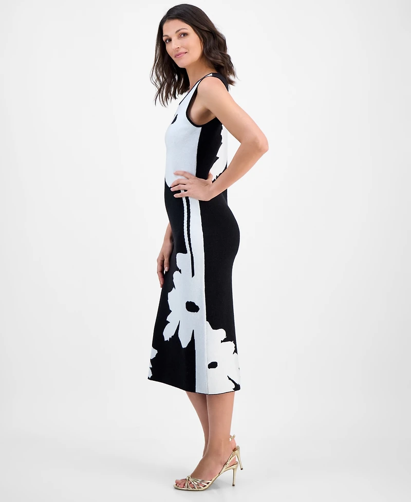 T Tahari Women's Sleeveless Sweater Dress