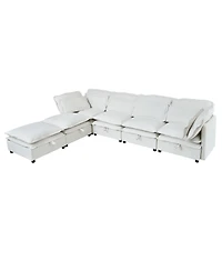 Streamdale Furniture Modern 6-Seater Modular Sofa with Storage + Sofa Bed
