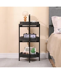 Streamdale Furniture Handwoven 3-Tier Oval Side Table