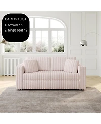 Streamdale Furniture 75.6" Light Pink Modular Sofa - Modern Plush & Comfortable