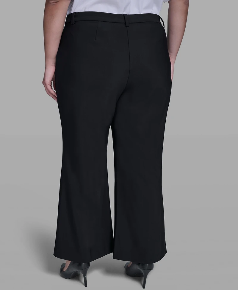 Karl Lagerfeld Paris Plus Ponte Wide Leg Pants