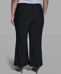 Karl Lagerfeld Paris Plus Ponte Wide Leg Pants