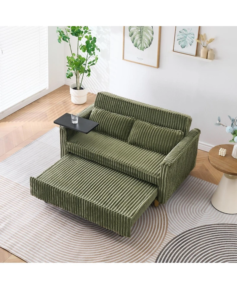 Streamdale Furniture Pull-Out Sofa w/ Tabletop & Usb