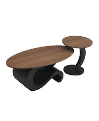 Streamdale Furniture Black Nesting Coffee Table Set of 2