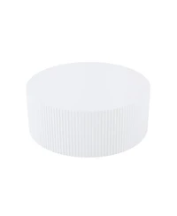 Streamdale Furniture Contemporary Round Coffee Table with Handcrafted Relief 35.43inch