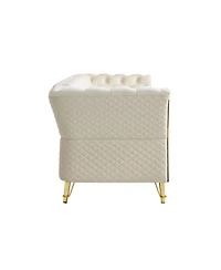 Streamdale Furniture Modern Tufted Velvet Sofa 87.4 inch for Living Room