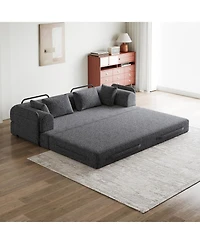 Streamdale Furniture Streamdale 78.7" Convertible Sleeper Sofa Bed with Pillow & Side Pocket