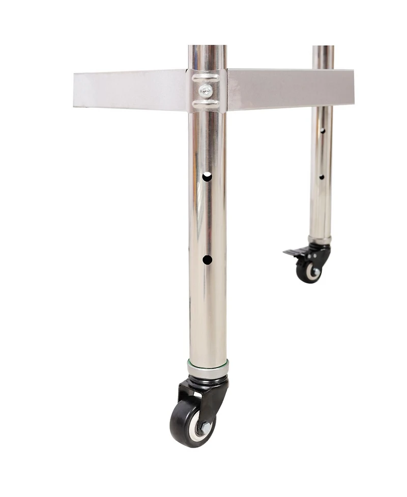 Streamdale Furniture Stainless Steel Prep Table 24x15, Backsplash, Casters