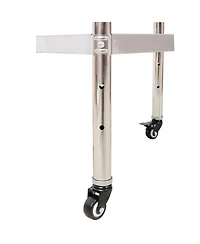Streamdale Furniture Stainless Steel Prep Table 24x15, Backsplash, Casters