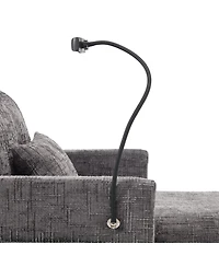 Streamdale Multifunctional Chenille Recliner Sofa with Storage & Phone Bracket