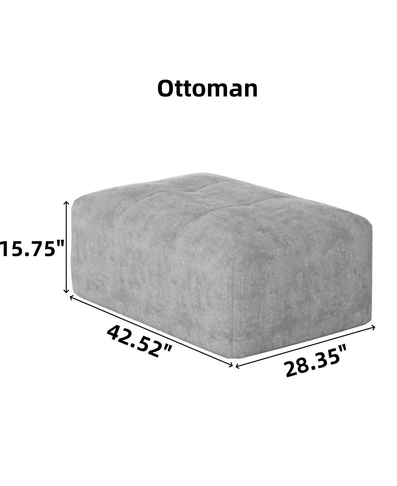 Streamdale Furniture Modern Chenille Sectional Sofa with Pillows