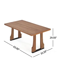Streamdale 63" Rectangular Dining Table (Natural color)