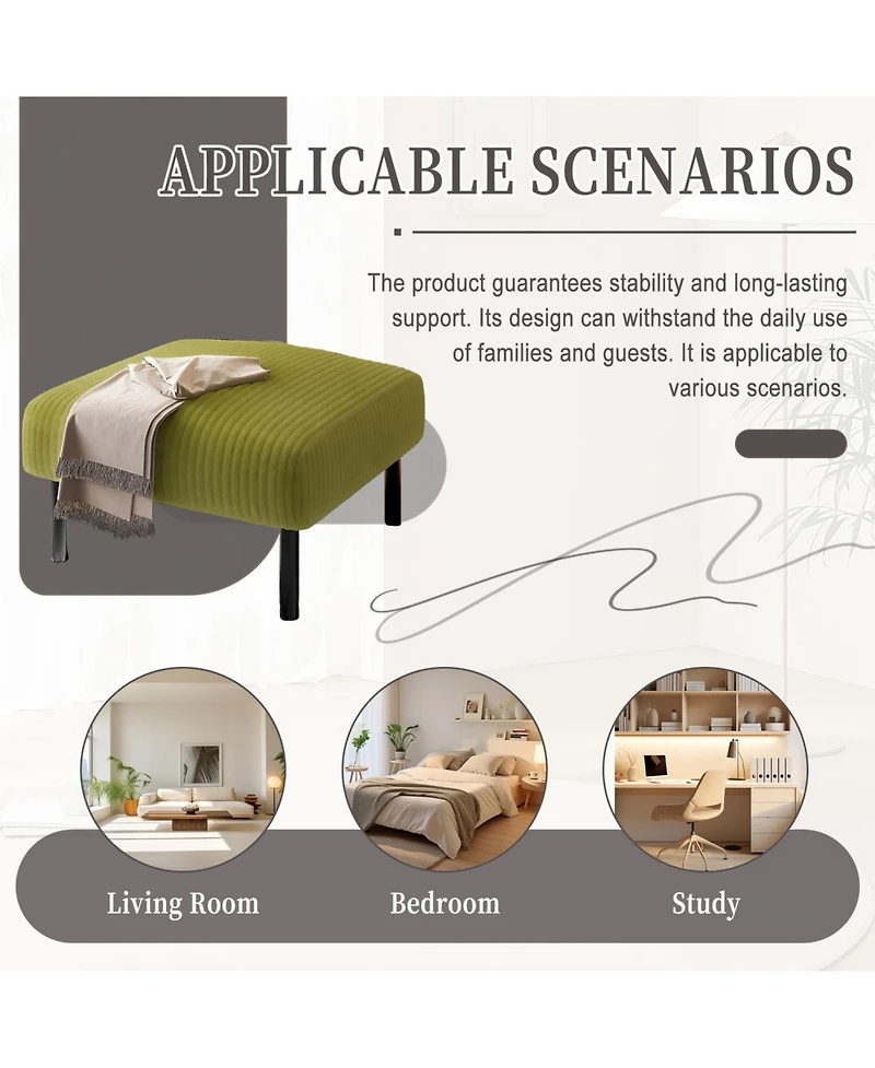 Streamdale Furniture Streamdale Corduroy Ottoman Footstool with Legs