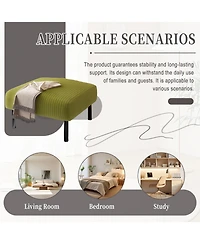 Streamdale Furniture Streamdale Corduroy Ottoman Footstool with Legs