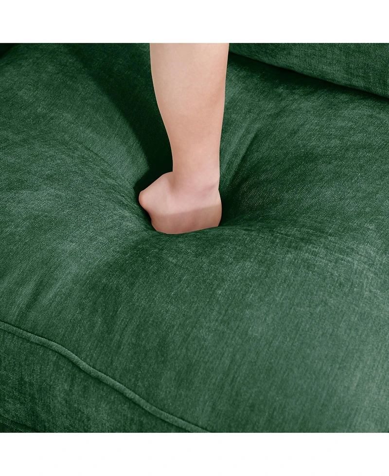 Streamdale Furniture Green Chenille Sofa Couch with Storage Drawers (4-Seater