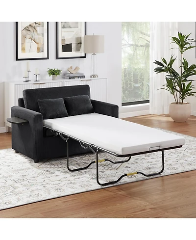 Streamdale Furniture Sofa Bed Sleeper with Foldable Table, Usb Ports