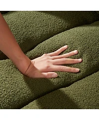 Streamdale Furniture 36.8" Teddy Fabric Sofa - Modern Lounge Chair, Green