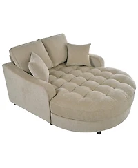 Streamdale Furniture 55" Modern Chaise Lounge Sofa Bed with Tufted Seat