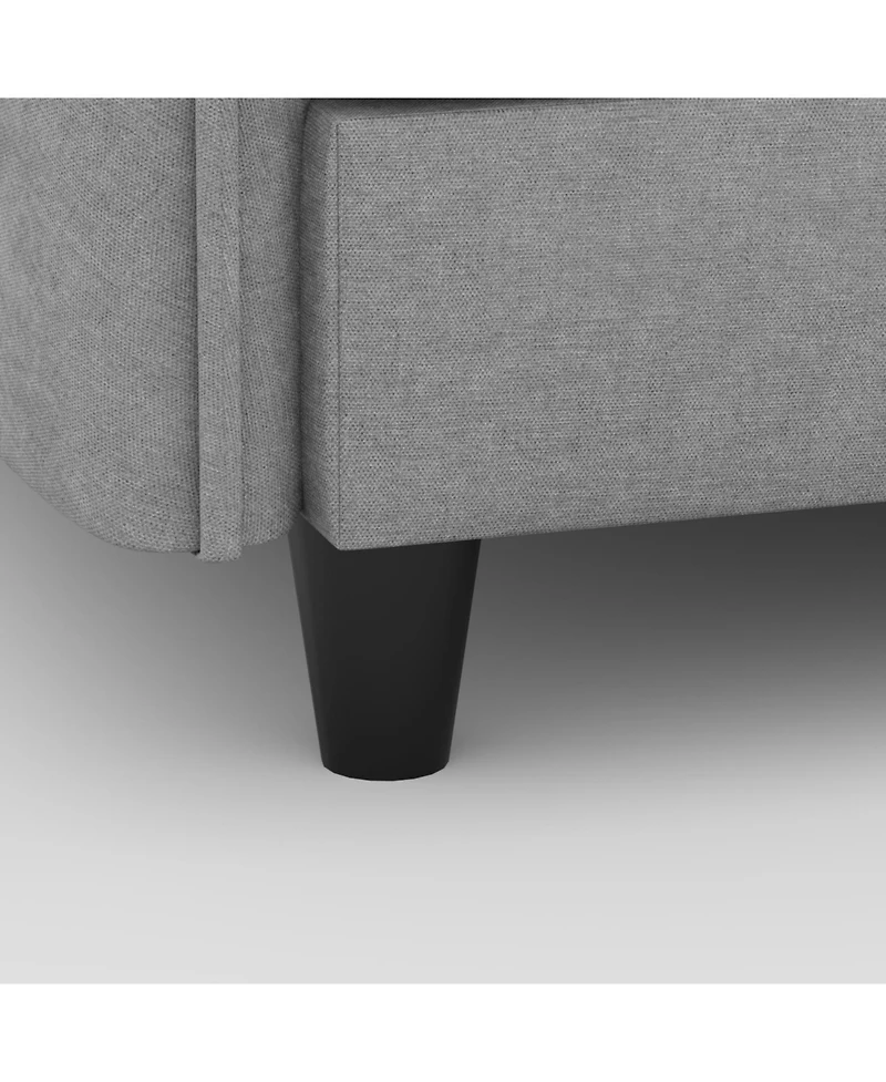 Streamdale 141.5" U-Shaped Sofa Couch with Ottoman & Pockets