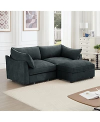 Streamdale Furniture 2-Seater Sofa with Ottoman & Storage