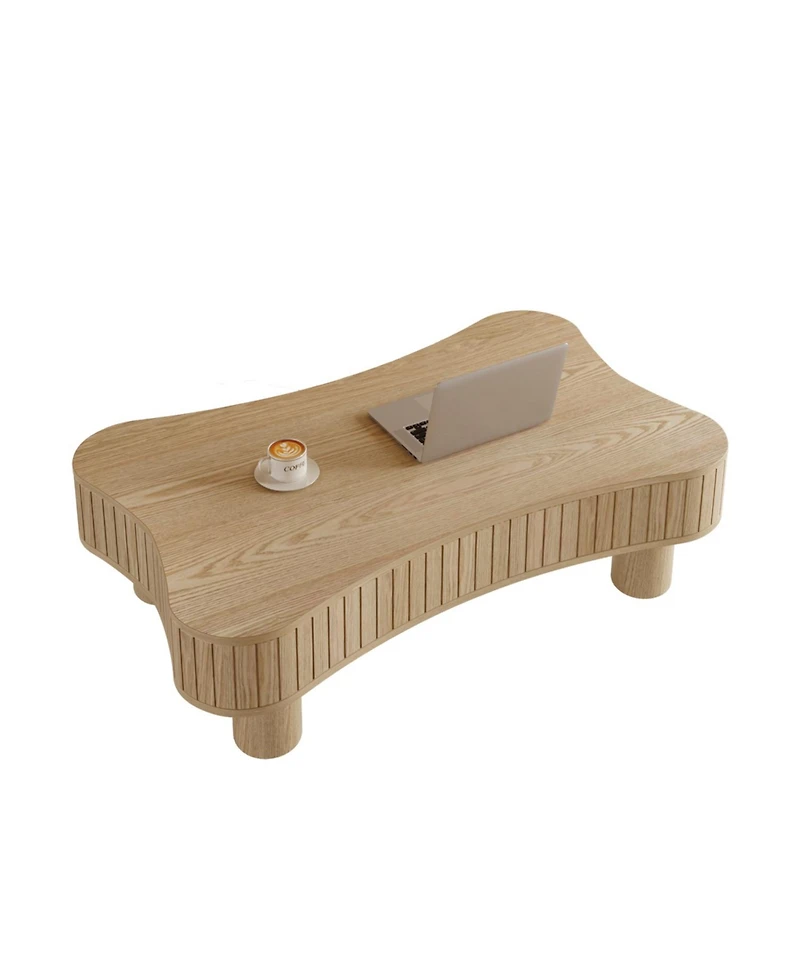 Streamdale Furniture Lift Top Coffee Table - Fluted Panel, Hidden Storage