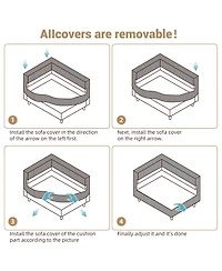 Streamdale Furniture Plush Corduroy 4-Seat Sofa, Modern Comfy Cloud Couch