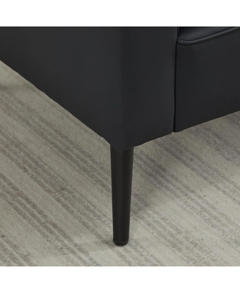 Streamdale Furniture Cat Paw Leather Sofa 2PC Black