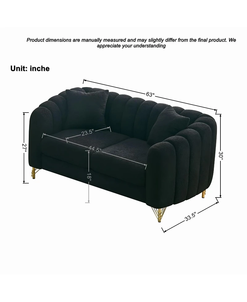 Streamdale Furniture Streamdale Oversized Chenille Sofa, Modern Tufted Couch