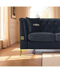 Streamdale Furniture + Sofa Set + Velvet + Tufted + Modern Comfort & Style