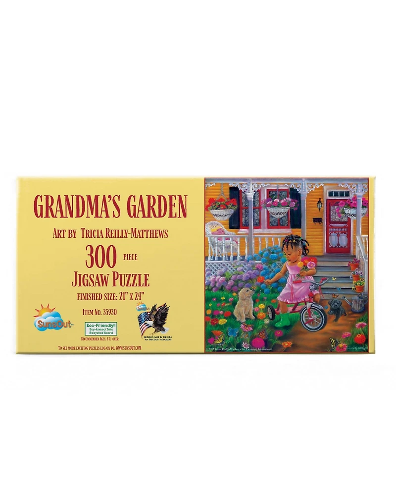 SunsOut Grandma's Garden 300 piece Jigsaw Puzzle for Adults