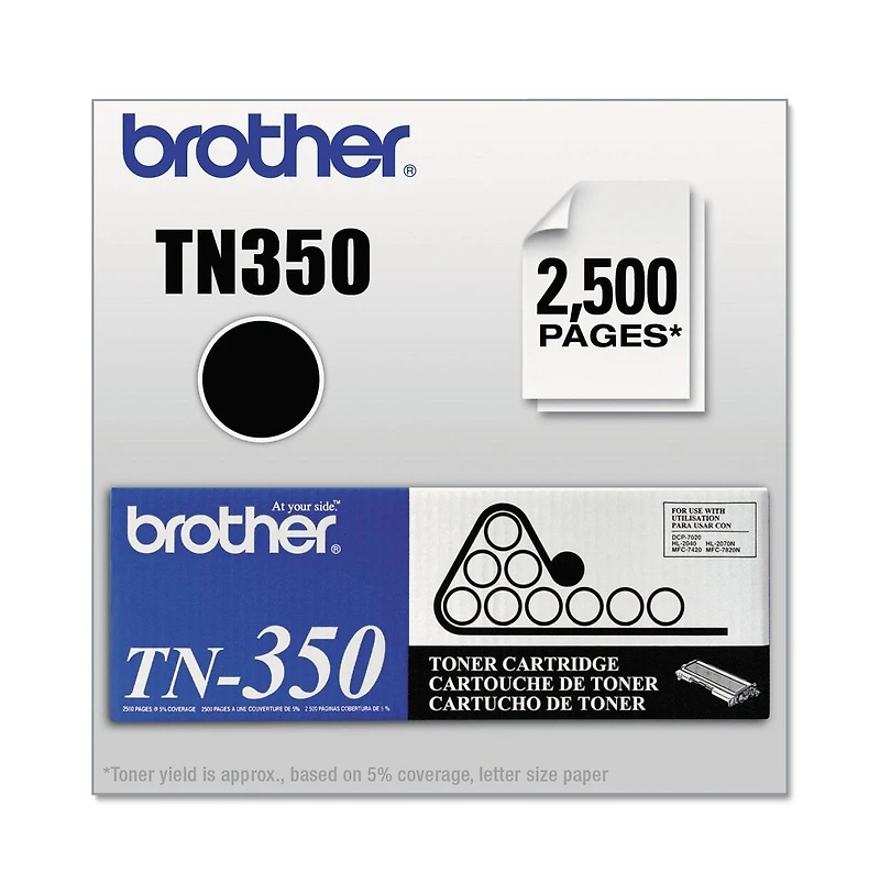 Brother TN350 2500 Page-Yield Toner - Black