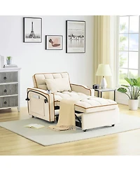 Streamdale Furniture Sofa Bed with Adjustable Back, Usb Port, Wheels