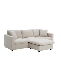 Streamdale Furniture Modern Sectional Sofa, Cloud Couch with Ottoman