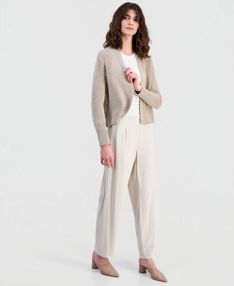 Eileen Fisher Women's Cropped Open-Front Cardigan