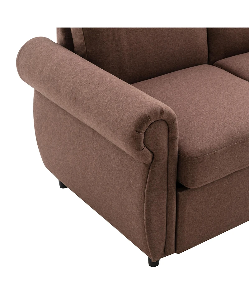 Streamdale 57.9'' Pull Out Sofa Bed Loveseat Sleeper with Twin Memory Mattress Two Usb Ports for Living Room Spaces