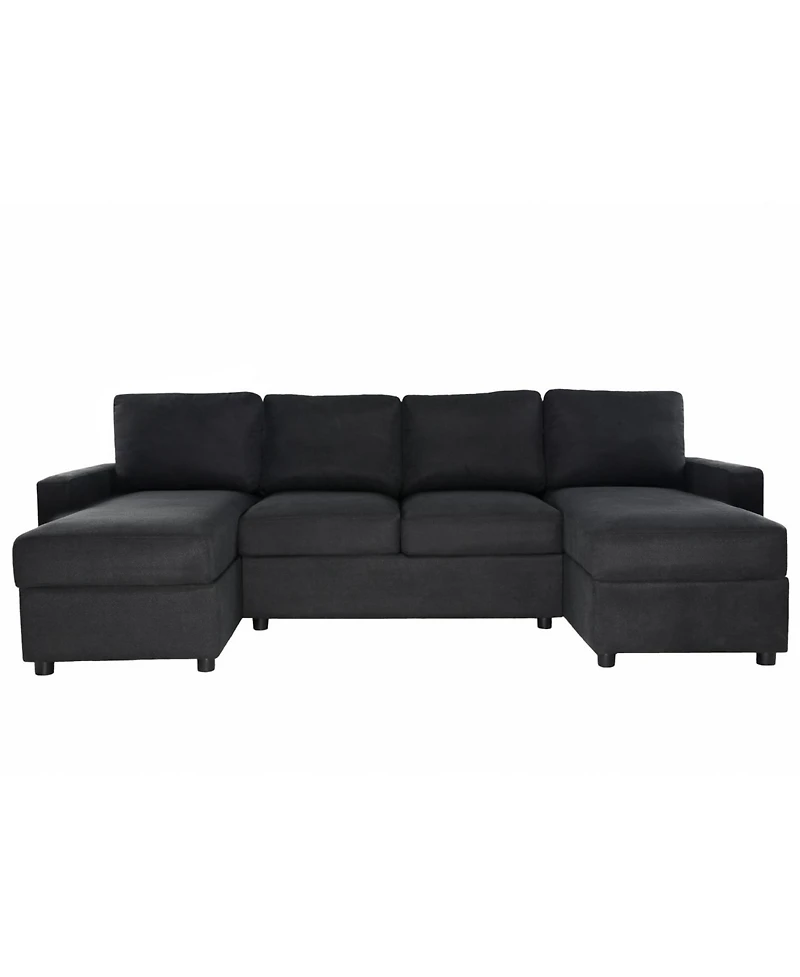 Streamdale Furniture 103.9" U-Shaped Sectional Sofa w/ Storage Chaise & Usb