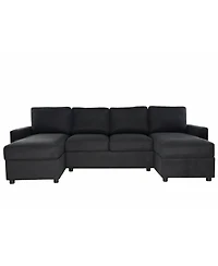 Streamdale Furniture 103.9" U-Shaped Sectional Sofa w/ Storage Chaise & Usb